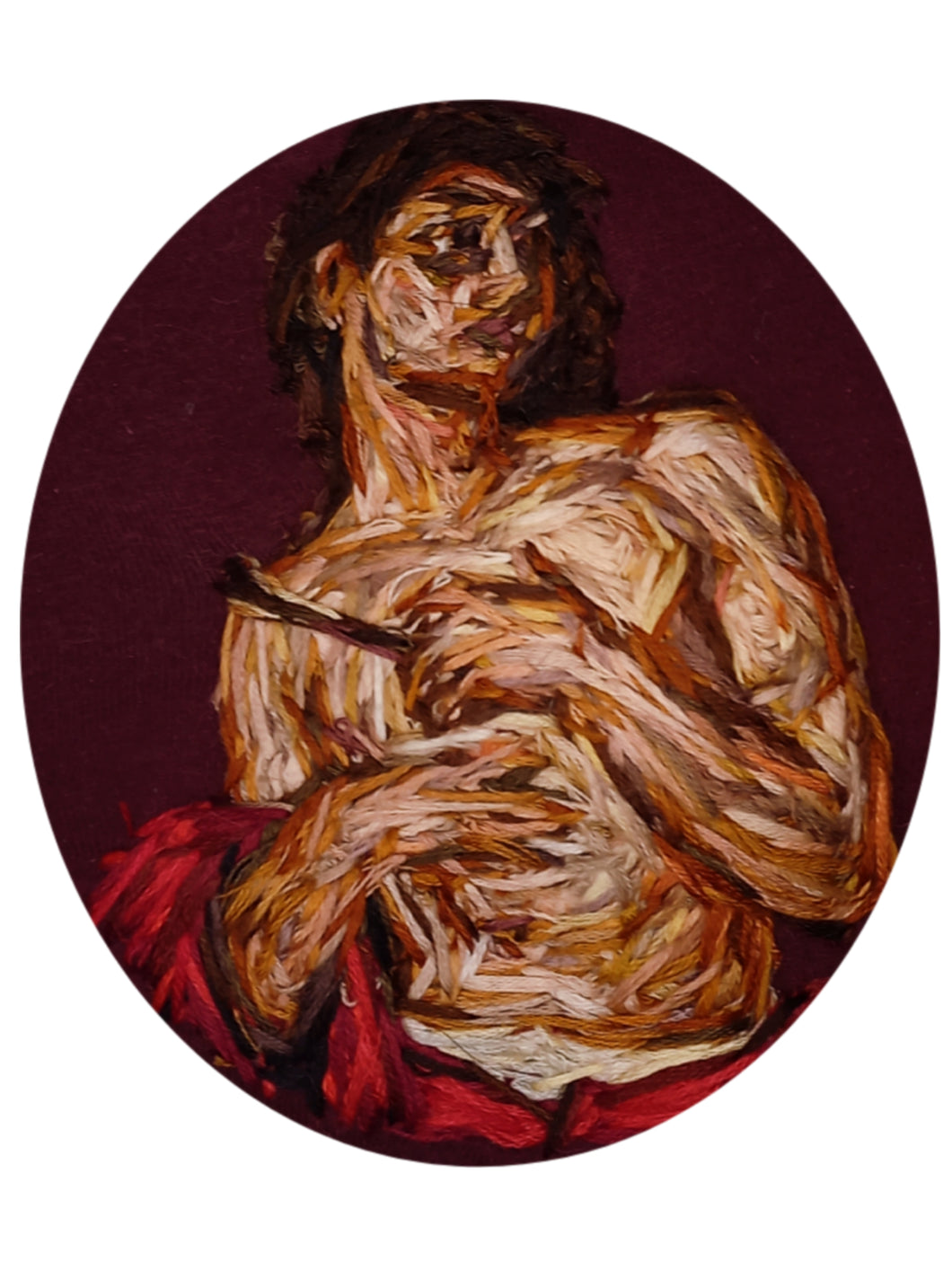 Saint Sebastian Embroidery Print