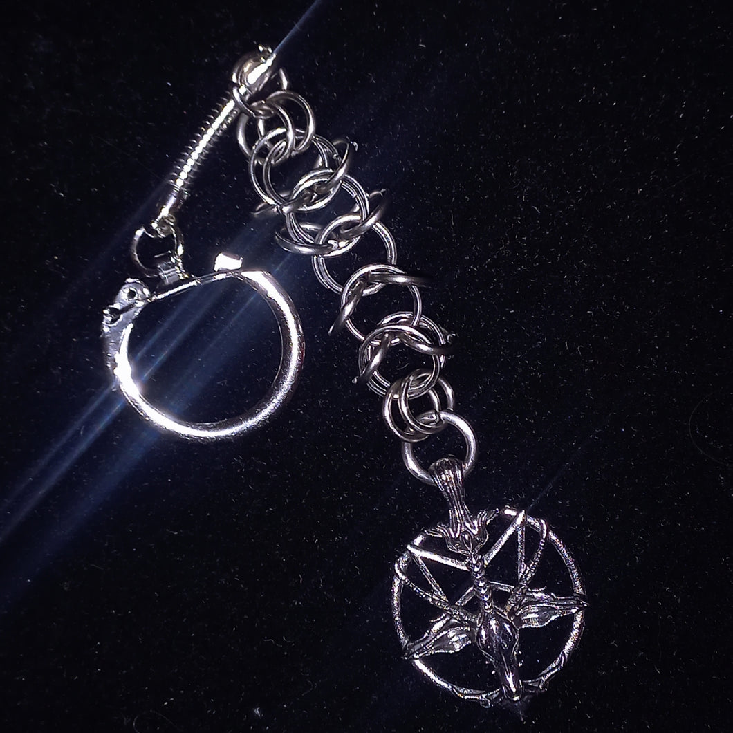 Pentagram Chainmail Keychain