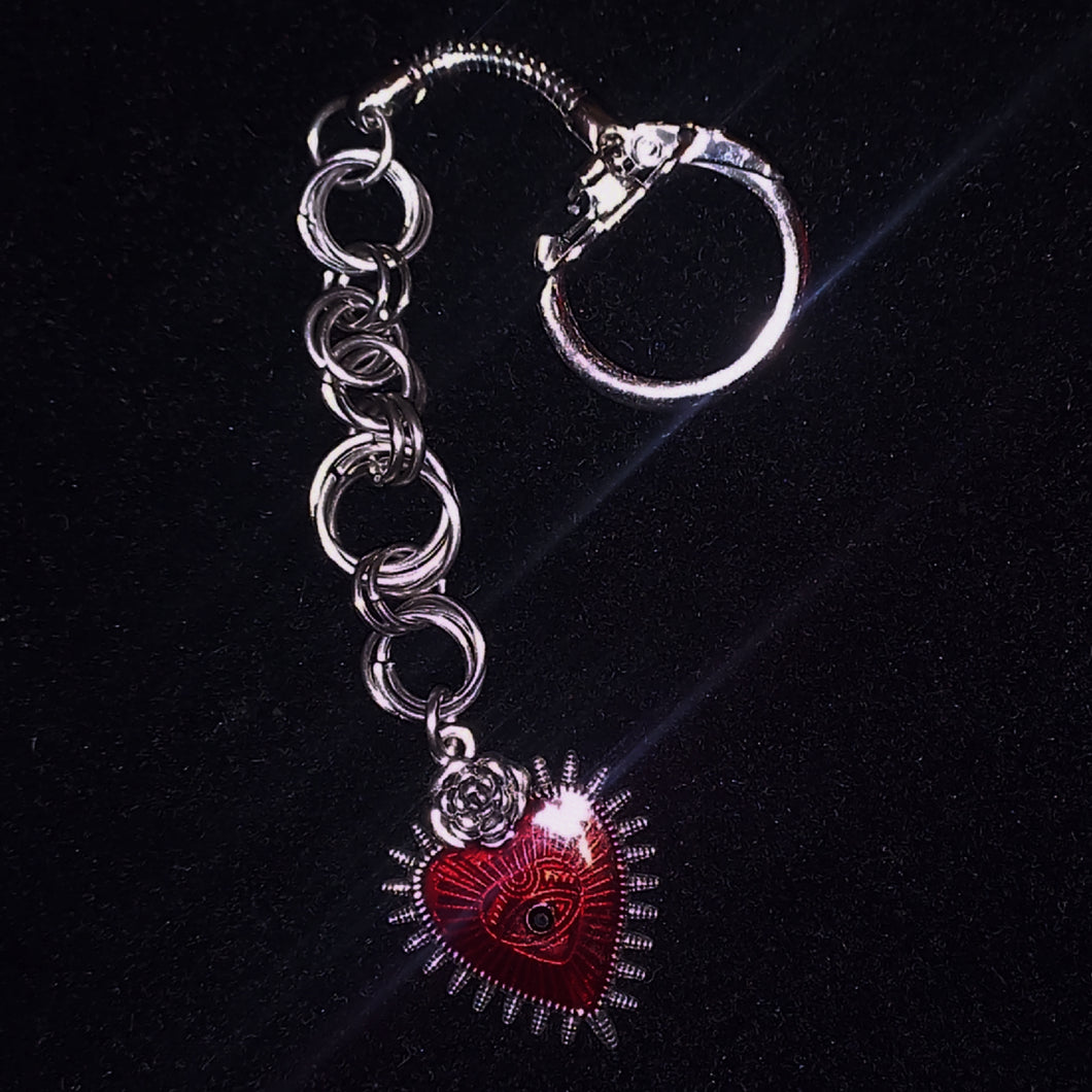 Sacred Heart Chainmail Keychain